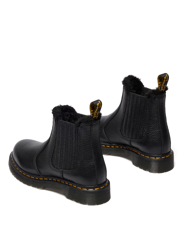 DR. MARTENS Winterboots »2976 Leonore II« Blockabsatz, Stiefelette, Schlupfboots mit Fellimitat am Schaftrand