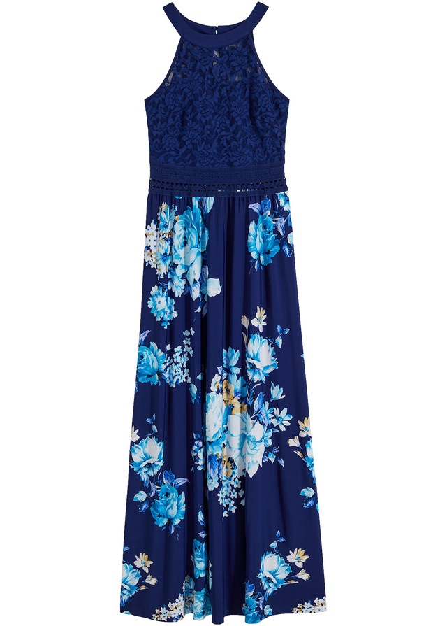 bonprix Jerseykleid für einen romantischen Look, amerikanischer Ausschnitt