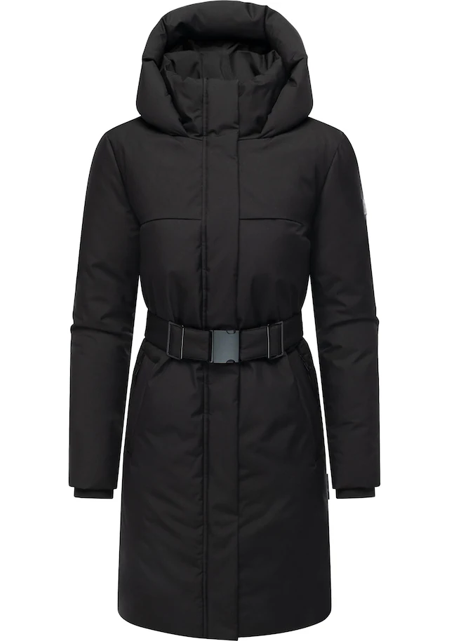 Navahoo Wintermantel »Gipfelspass XIV« Warmer Winterparka mit Taillengürtel