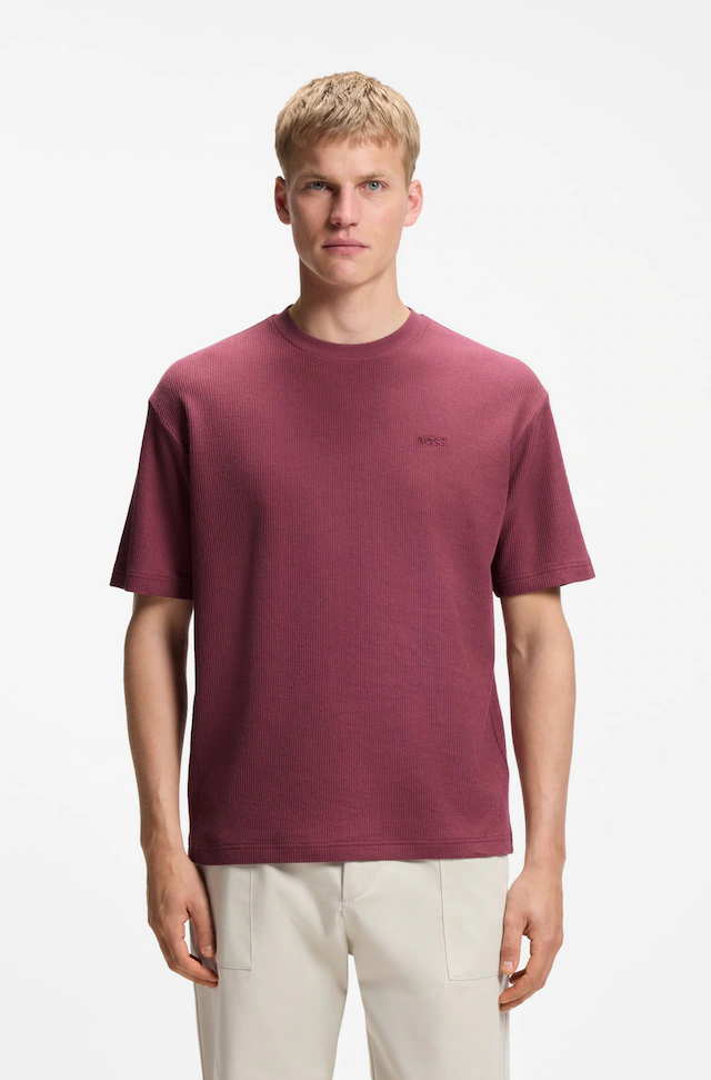 BOSS ORANGE T-Shirt Rundhalsausschnitt, Relaxed Fit, tonales Logo