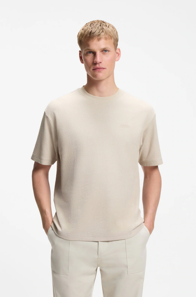 BOSS ORANGE T-Shirt Rundhalsausschnitt, Relaxed Fit, tonales Logo