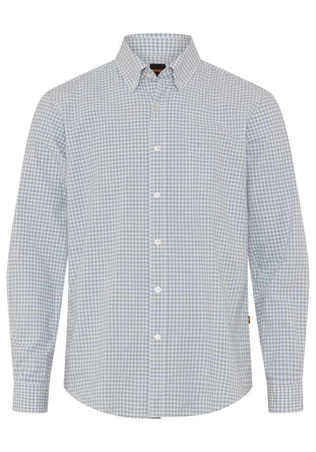 BOSS ORANGE Langarmhemd »Rickert M« Button-down-Kragen, Baumwoll-Stretch, Regular Fit