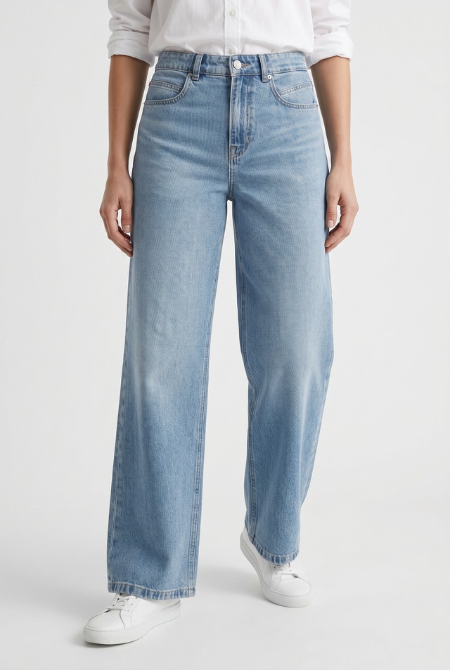 BOSS ORANGE Weite Jeans »MARLENE HR 12.0 Premium Damenmode« mit hohem Bund, Wide Leg