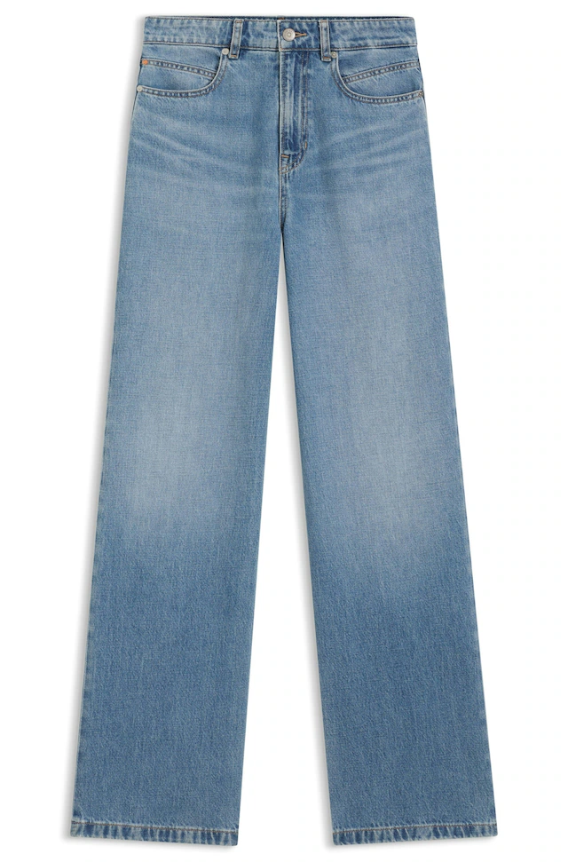 BOSS ORANGE Weite Jeans »MARLENE HR 12.0 Premium Damenmode« mit hohem Bund, Wide Leg