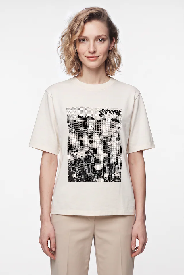 BOSS ORANGE T-Shirt »Eregular Premium Damenmode« im Relaxed Fit, Print