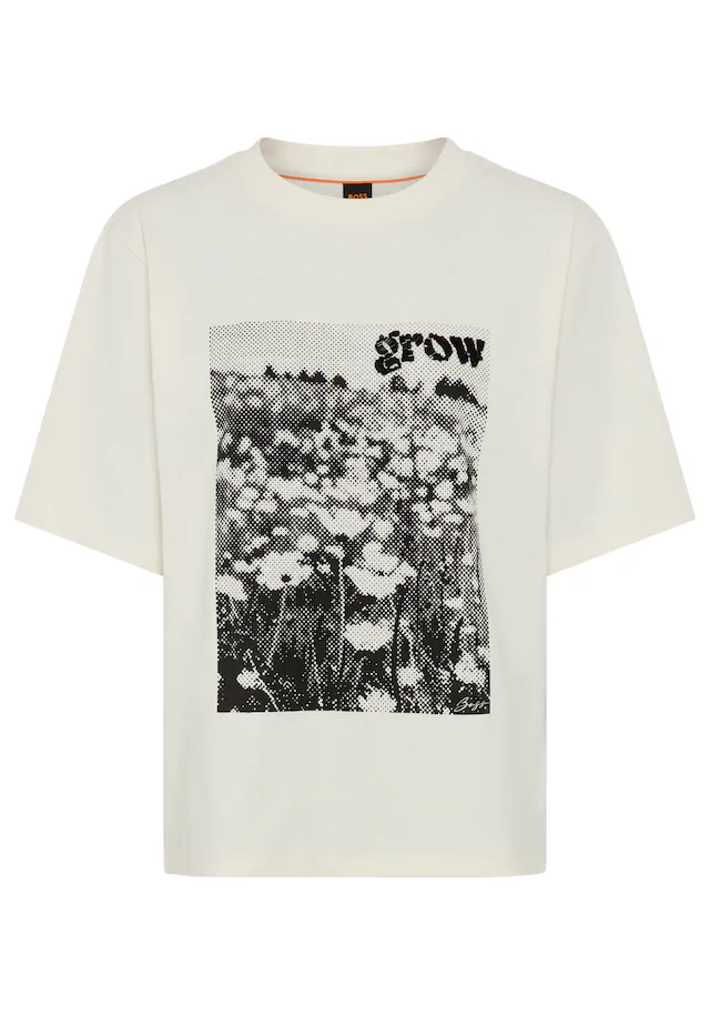 BOSS ORANGE T-Shirt »Eregular Premium Damenmode« im Relaxed Fit, Print
