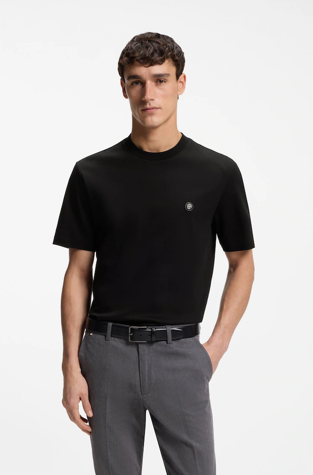 BOSS T-Shirt »C-Taut« Regular Fit, reine Baumwolle, BOSS-Logo