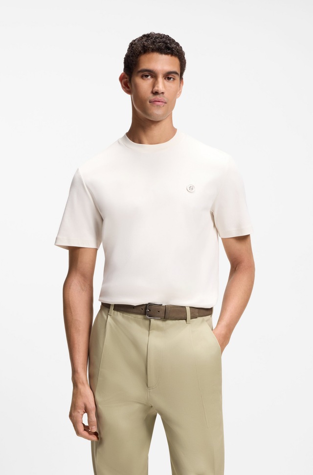 BOSS T-Shirt »C-Taut« Regular Fit, reine Baumwolle, BOSS-Logo