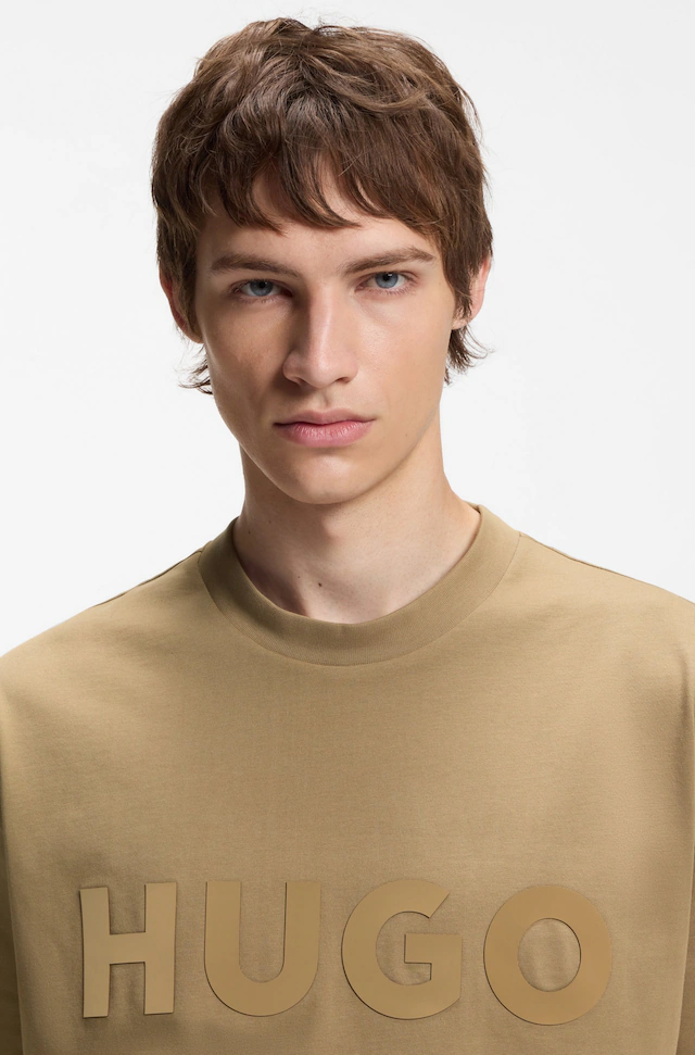 HUGO T-Shirt »Dinkee« Oversized-Fit, reine Baumwolle, Logo-Druck