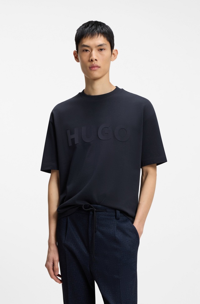 HUGO T-Shirt »Dinkee« Oversized-Fit, reine Baumwolle, Logo-Druck