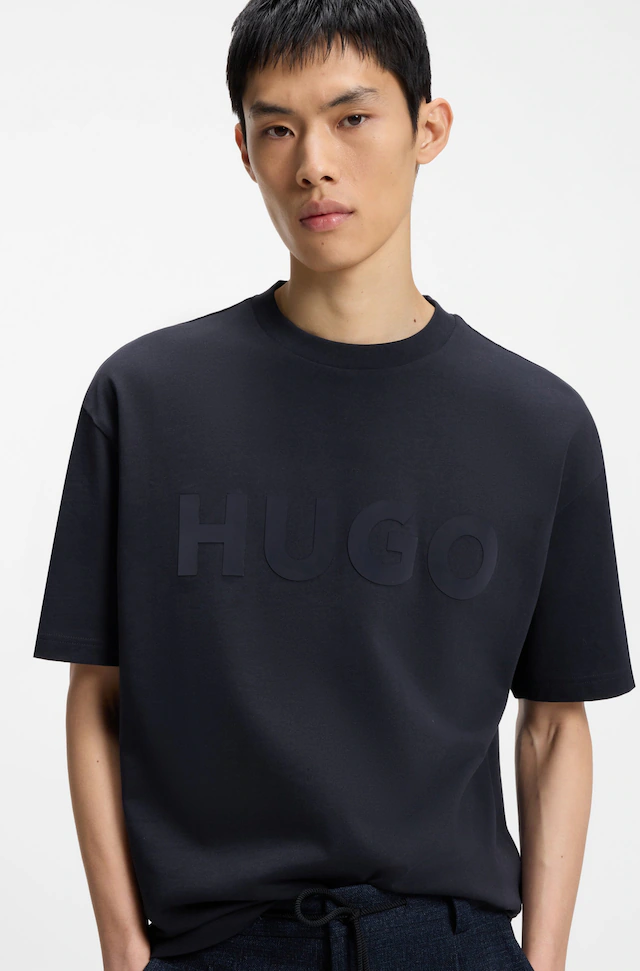 HUGO T-Shirt »Dinkee« Oversized-Fit, reine Baumwolle, Logo-Druck