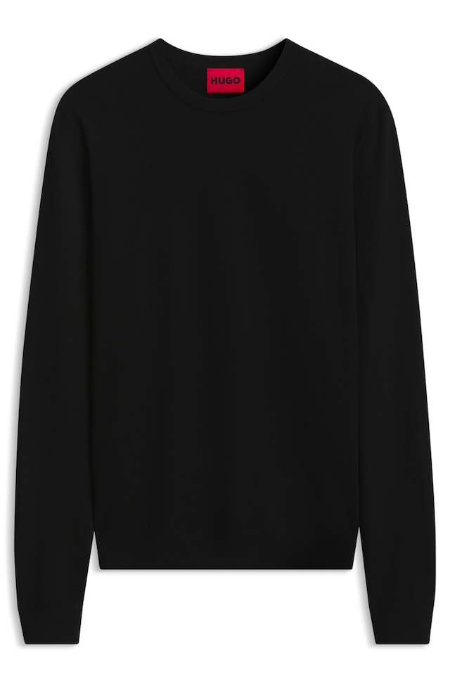 HUGO Strickpullover »San Cody« Rundhalsausschnitt, Viskosemix, Regular Fit