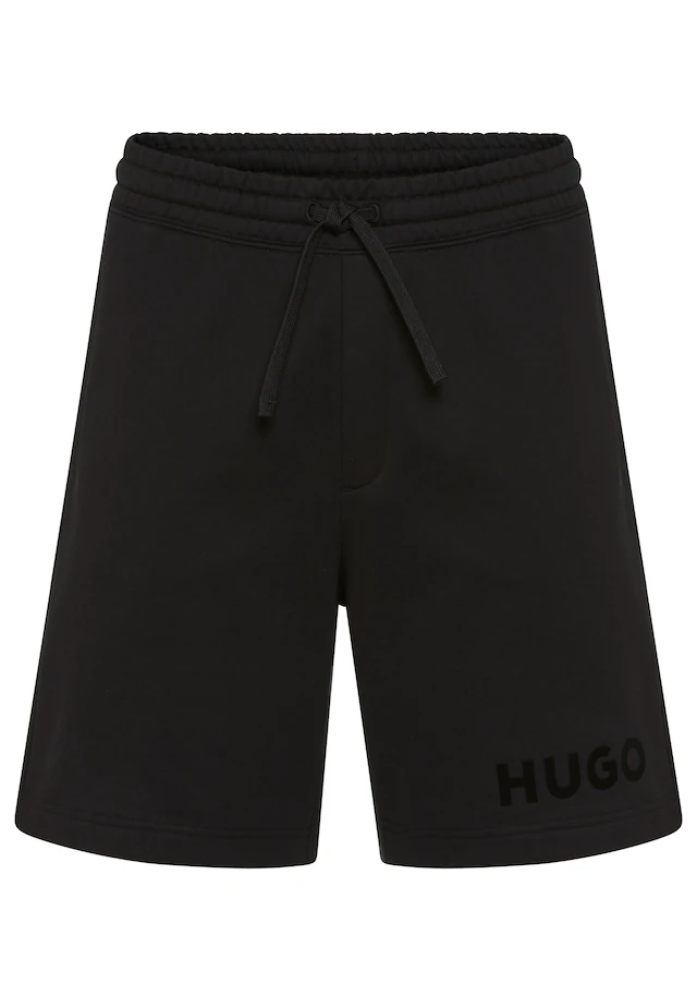 HUGO Sweatshorts »Dinkoe« elastischer Bund mit Kordel, Relaxed Fit, Logo-Druck