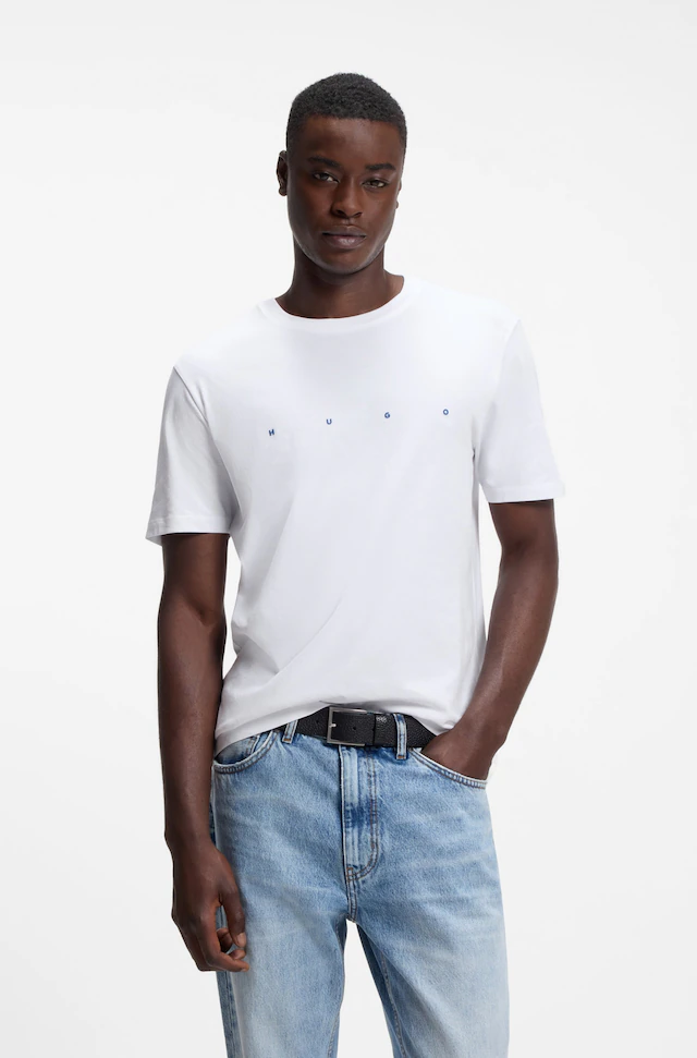 HUGO T-Shirt »Dorosi« Rundhalsausschnitt, Regular Fit, Logo-Schriftzug