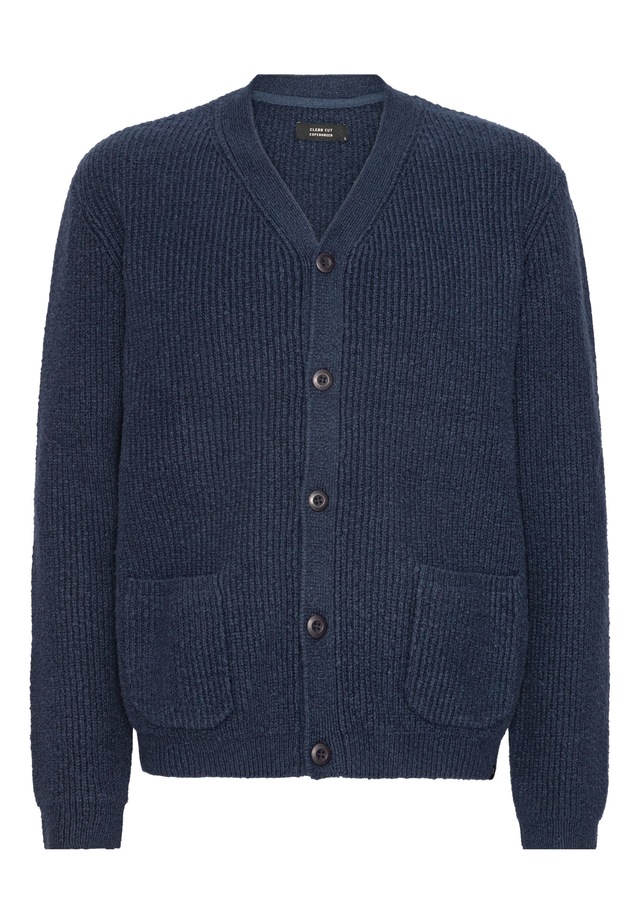 Clean Cut Copenhagen Strickfleecejacke »Clean Cut Copenhagen Brooks Cardigan« 1 Stk. tlg. ohne Kapuze