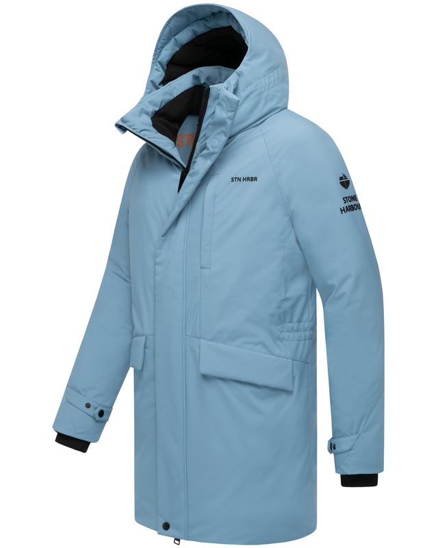 Stone Harbour Wintermantel »Emriis XX« Warmer Herren Mantel mit Magnet-Knöpfen