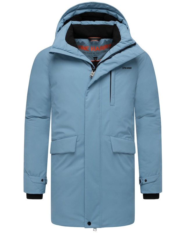 Stone Harbour Wintermantel »Emriis XX« Warmer Herren Mantel mit Magnet-Knöpfen