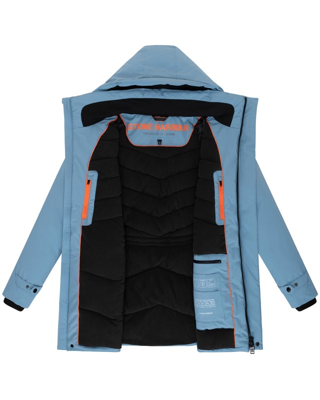 Stone Harbour Wintermantel »Emriis XX« Warmer Herren Mantel mit Magnet-Knöpfen