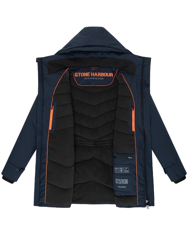 Stone Harbour Wintermantel »Emriis XX« Warmer Herren Mantel mit Magnet-Knöpfen