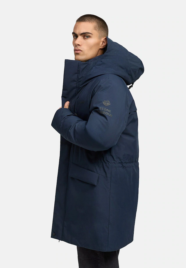 Stone Harbour Wintermantel »Emriis XX« Warmer Herren Mantel mit Magnet-Knöpfen