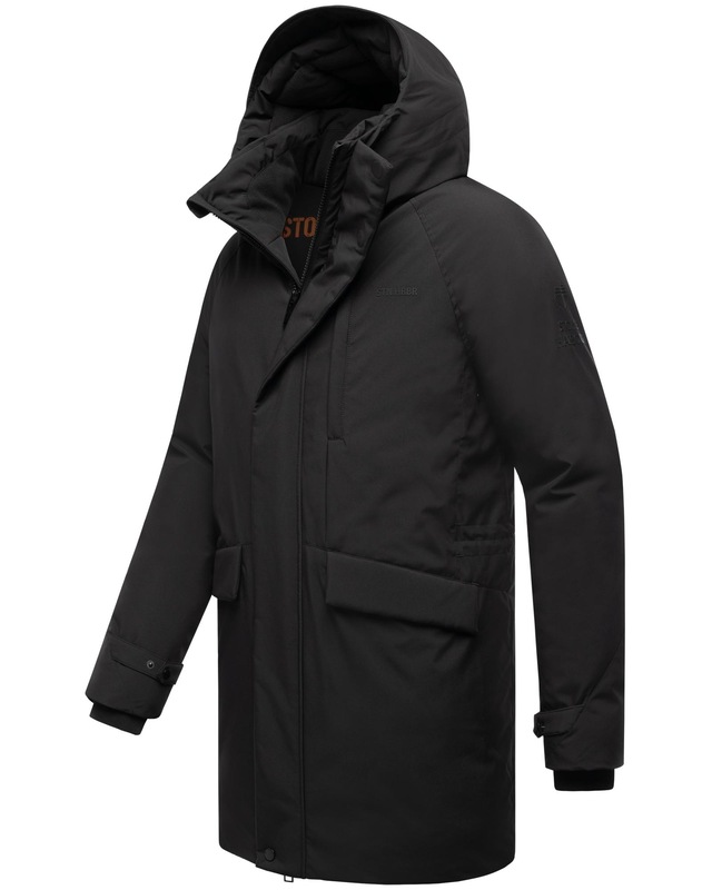 Stone Harbour Wintermantel »Emriis XX« Warmer Herren Mantel mit Magnet-Knöpfen