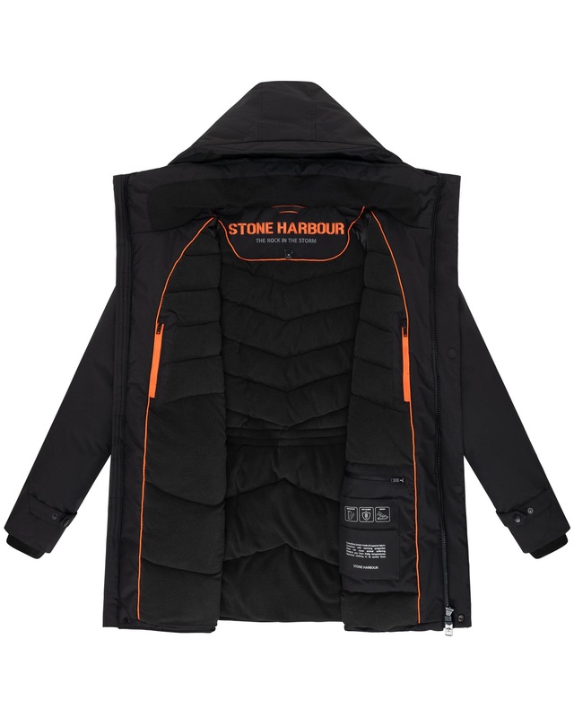 Stone Harbour Wintermantel »Emriis XX« Warmer Herren Mantel mit Magnet-Knöpfen