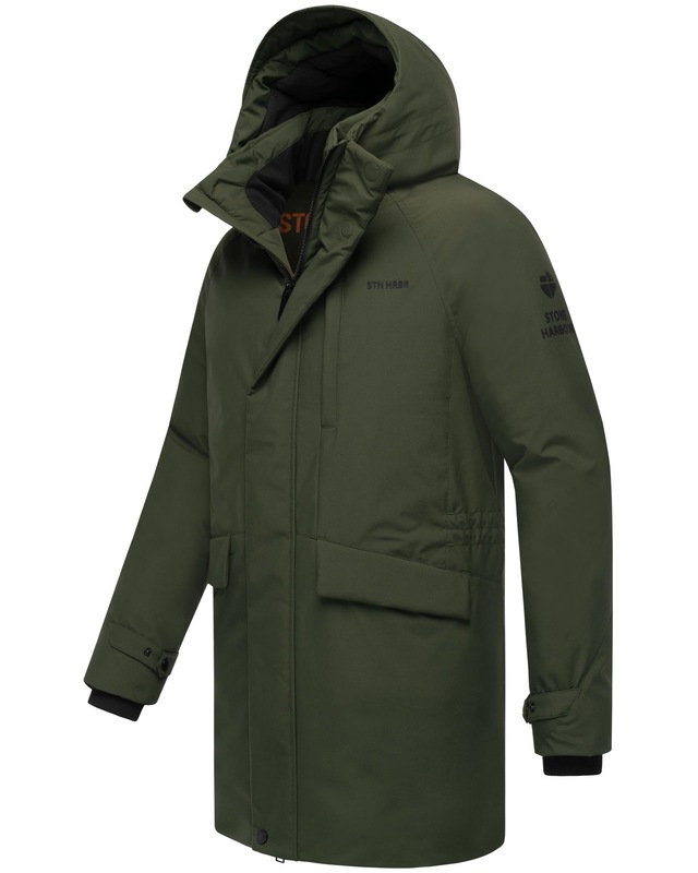 Stone Harbour Wintermantel »Emriis XX« Warmer Herren Mantel mit Magnet-Knöpfen