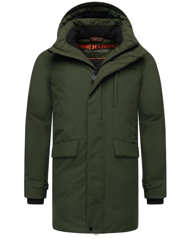 Stone Harbour Wintermantel »Emriis XX« Warmer Herren Mantel mit Magnet-Knöpfen