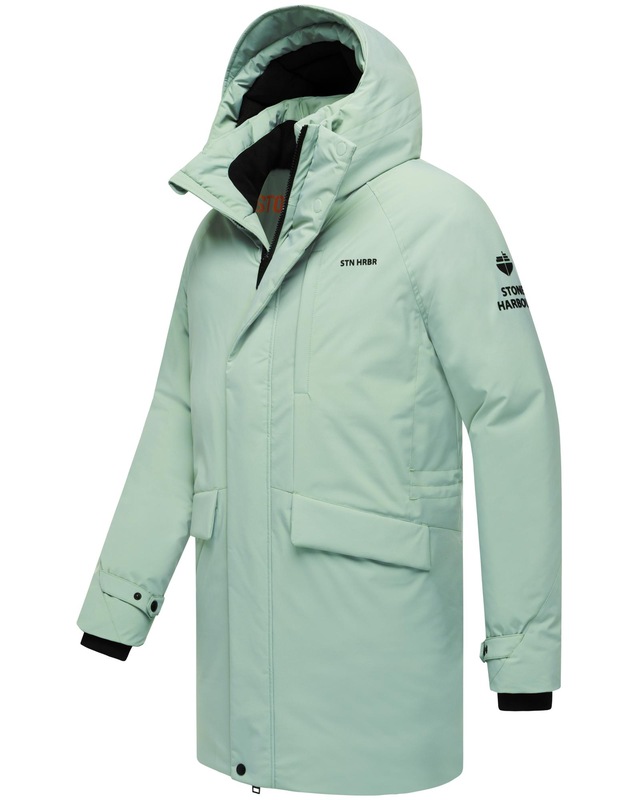 Stone Harbour Wintermantel »Emriis XX« Warmer Herren Mantel mit Magnet-Knöpfen