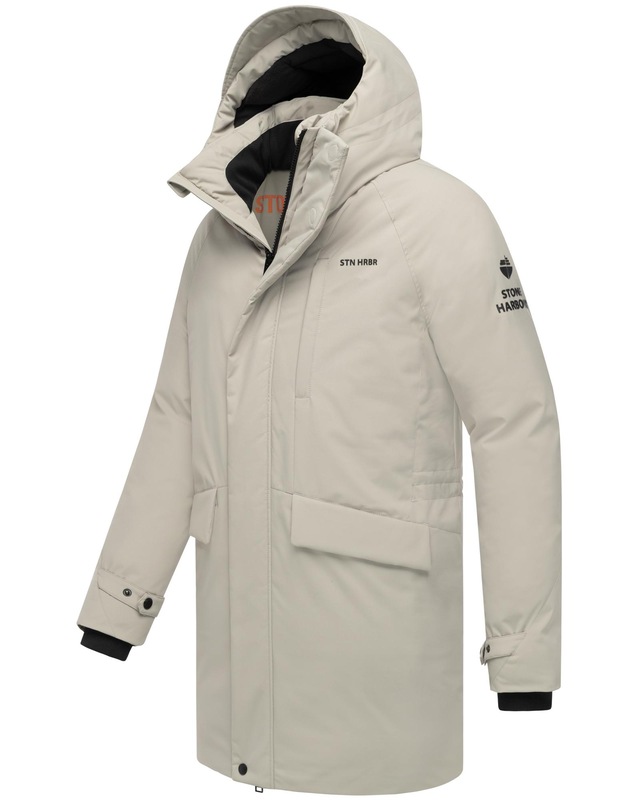 Stone Harbour Wintermantel »Emriis XX« Warmer Herren Mantel mit Magnet-Knöpfen