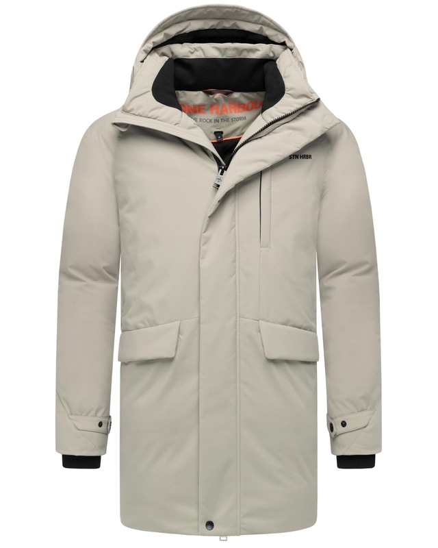 Stone Harbour Wintermantel »Emriis XX« Warmer Herren Mantel mit Magnet-Knöpfen
