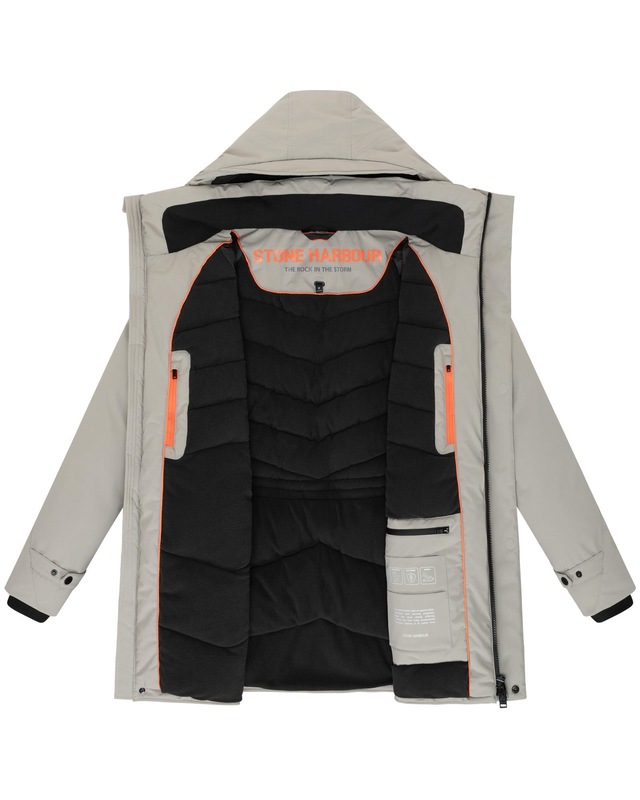 Stone Harbour Wintermantel »Emriis XX« Warmer Herren Mantel mit Magnet-Knöpfen