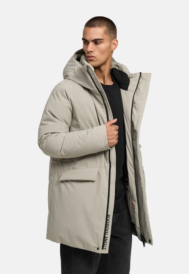 Stone Harbour Wintermantel »Emriis XX« Warmer Herren Mantel mit Magnet-Knöpfen