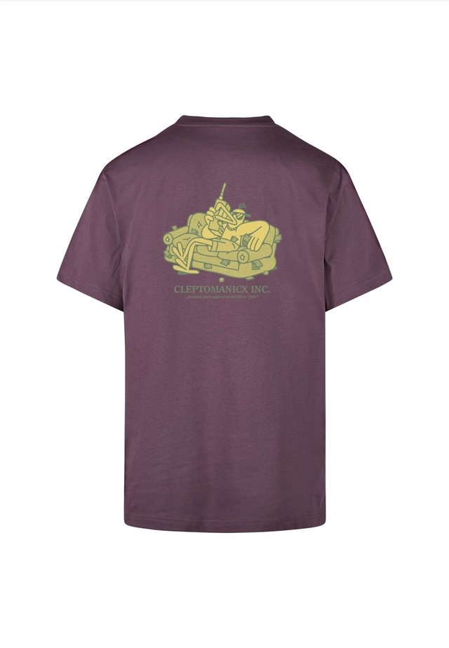 Cleptomanicx T-Shirt mit coolem Front- und Rückenprint