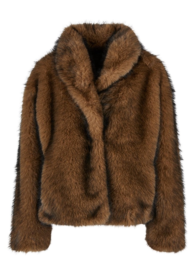 URBAN CLASSICS Winterjacke »Urban Classics Ladies Short Faux Fur Jacket« 1 Stk. tlg. ohne Kapuze