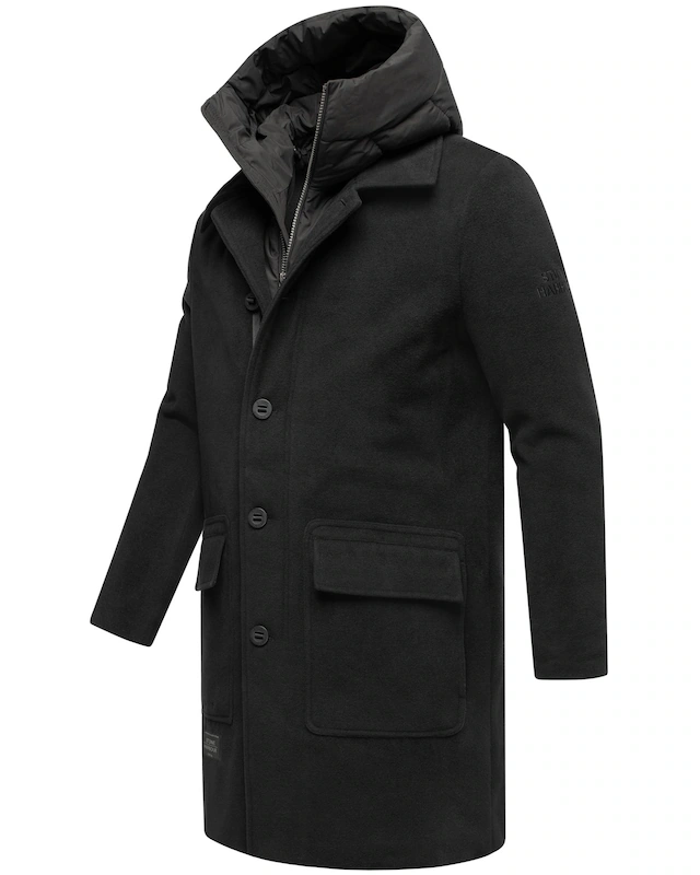 Stone Harbour Trenchcoat »Thiagoo XX« Kurzmantel in Wollmantel-Optik mit herausnehmbaren Inlay