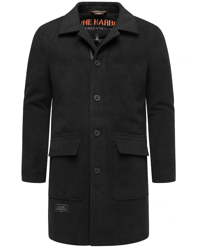Stone Harbour Trenchcoat »Thiagoo XX« Kurzmantel in Wollmantel-Optik mit herausnehmbaren Inlay