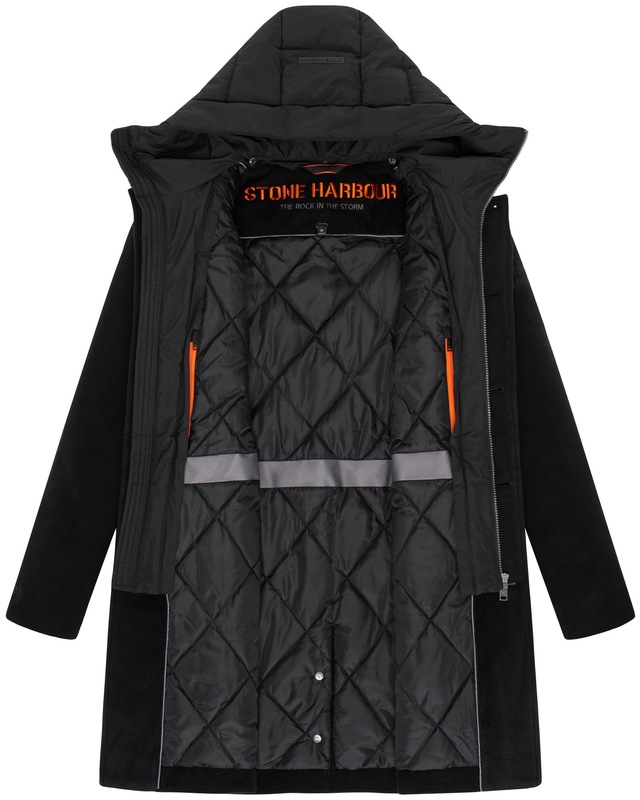 Stone Harbour Trenchcoat »Thiagoo XX« Kurzmantel in Wollmantel-Optik mit herausnehmbaren Inlay