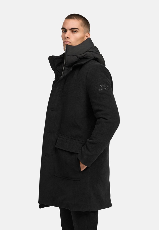 Stone Harbour Trenchcoat »Thiagoo XX« Kurzmantel in Wollmantel-Optik mit herausnehmbaren Inlay