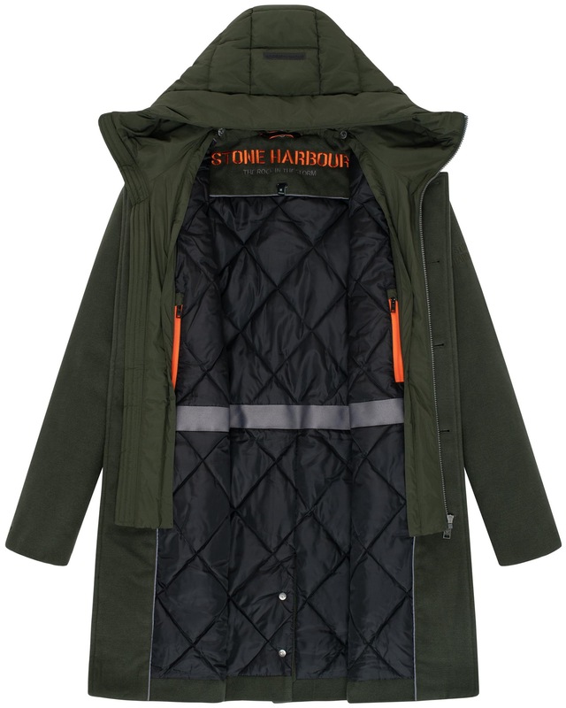 Stone Harbour Trenchcoat »Thiagoo XX« Kurzmantel in Wollmantel-Optik mit herausnehmbaren Inlay