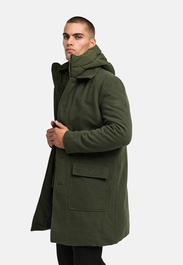 Stone Harbour Trenchcoat »Thiagoo XX« Kurzmantel in Wollmantel-Optik mit herausnehmbaren Inlay