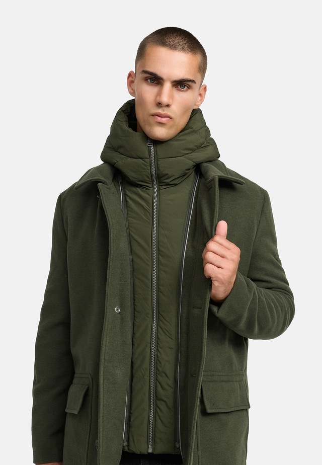 Stone Harbour Trenchcoat »Thiagoo XX« Kurzmantel in Wollmantel-Optik mit herausnehmbaren Inlay