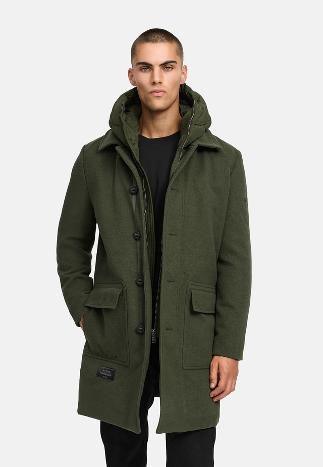 Stone Harbour Trenchcoat »Thiagoo XX« Kurzmantel in Wollmantel-Optik mit herausnehmbaren Inlay