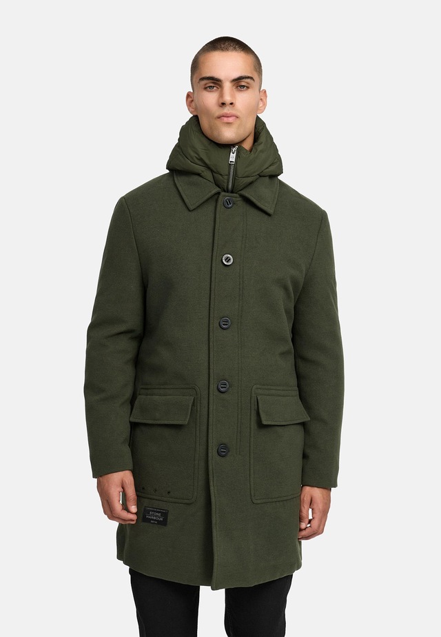 Stone Harbour Trenchcoat »Thiagoo XX« Kurzmantel in Wollmantel-Optik mit herausnehmbaren Inlay