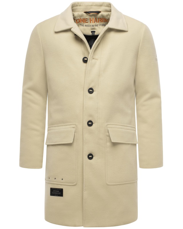 Stone Harbour Trenchcoat »Thiagoo XX« Kurzmantel in Wollmantel-Optik mit herausnehmbaren Inlay