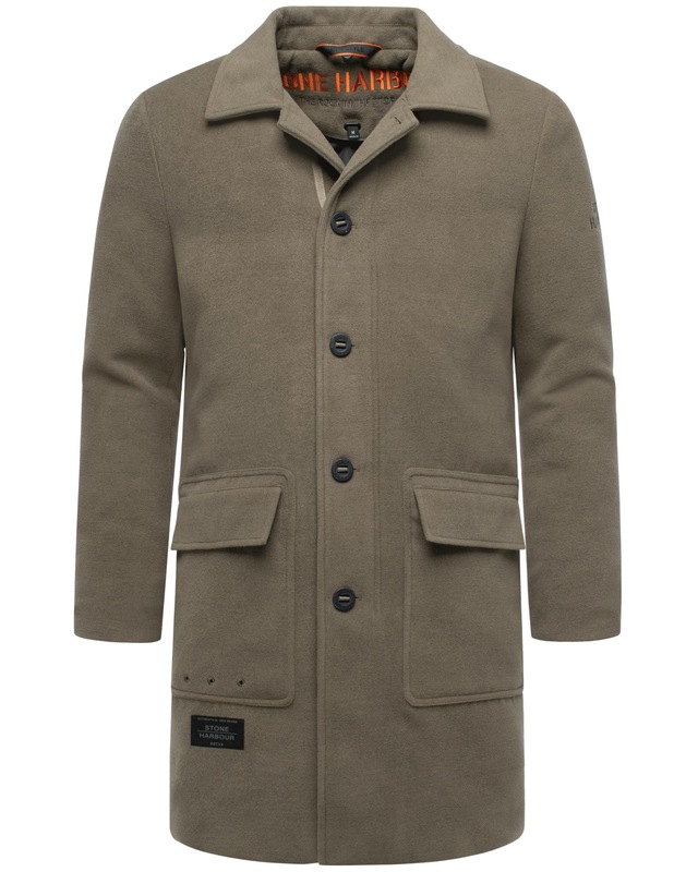 Stone Harbour Trenchcoat »Thiagoo XX« Kurzmantel in Wollmantel-Optik mit herausnehmbaren Inlay