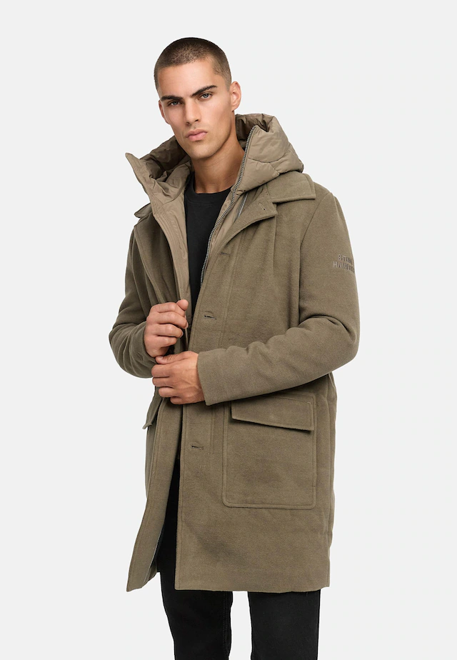 Stone Harbour Trenchcoat »Thiagoo XX« Kurzmantel in Wollmantel-Optik mit herausnehmbaren Inlay