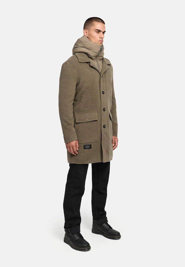 Stone Harbour Trenchcoat »Thiagoo XX« Kurzmantel in Wollmantel-Optik mit herausnehmbaren Inlay