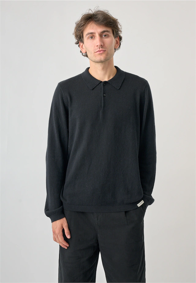 Cleptomanicx Langarmshirt mit eleganter Knopfleiste