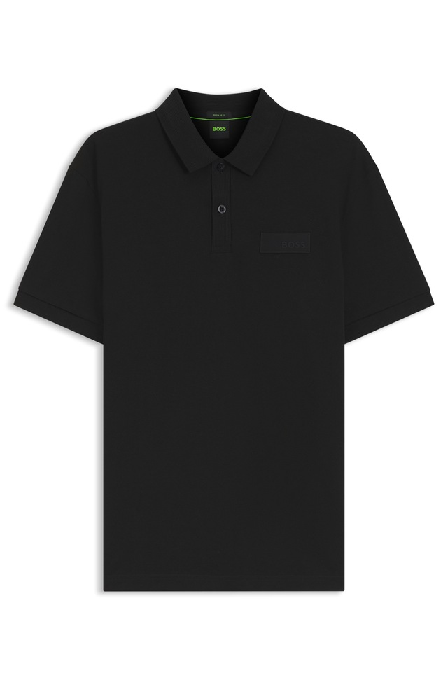BOSS GREEN Poloshirt »Paddy Logo Patch Regular Fit« atmungsaktive Piqué-Webstruktur, Flachstrickkragen, gerader Schnitt